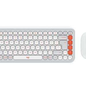 in miška Logitech POP Icon Combo, Bluetooth, bela, SLO g.