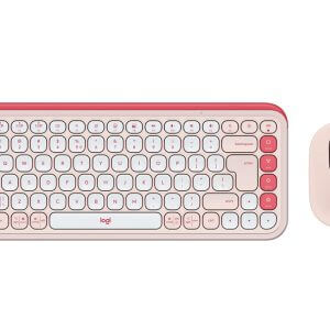 in miška Logitech POP Icon Combo, Bluetooth, roza, SLO g.