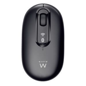 Ewent Dual-Connect Wireless, 1200dpi, Bluetooth, USB, črna