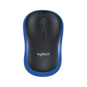 Logitech M185 Wireless, nano, optična, modra
