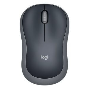 Logitech M185 Wireless, nano, optična, siva