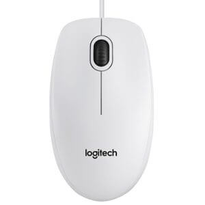 Logitech OEM B100 Optical mouse, bela, USB