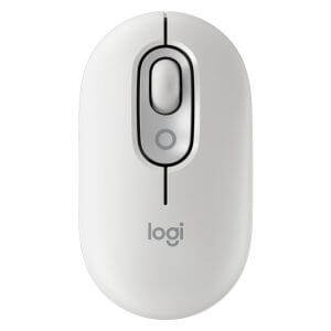 Logitech POP Mouse z EMOJI, Bluetooth, bela