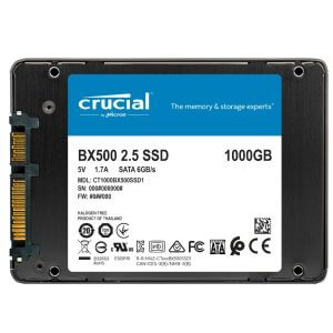 SSD 1TB 2.5" SATA3 3D TLC, 7mm, CRUCIAL BX500 (CT1000BX500SSD1)