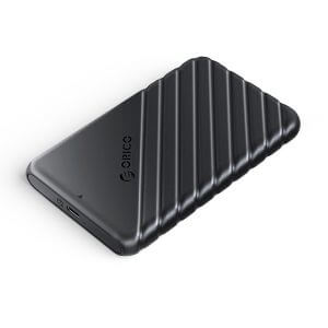 Zunanje ohišje za 2,5'' HDD/SSD, USB-C 3.1 UASP v SATA3, tool-free, črno, ORICO 25PW1C-C3