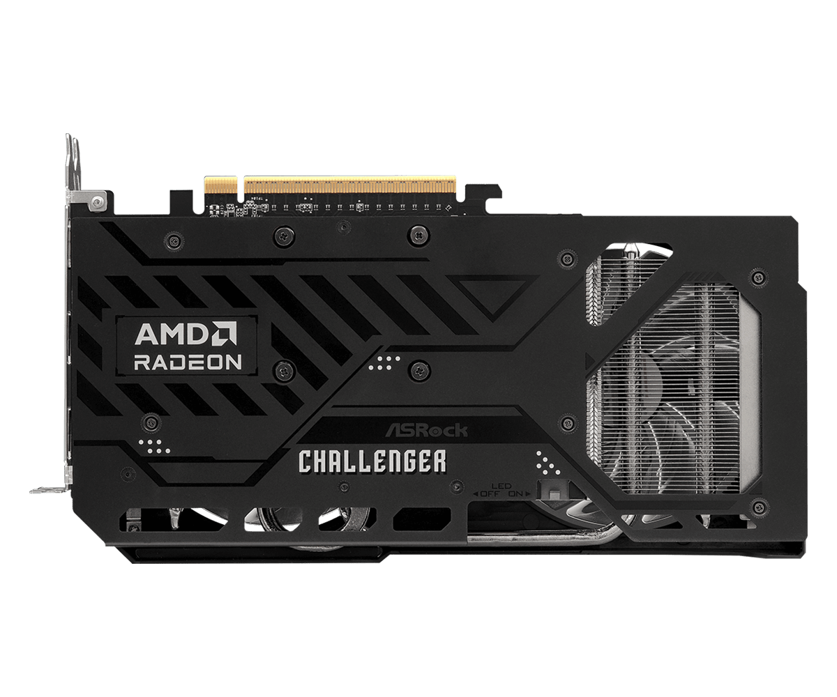 ASRock Radeon RX 9060 XT Challenger 16GB Backplate