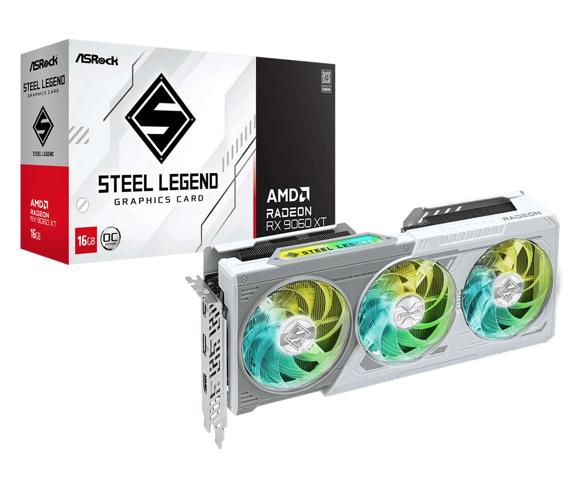 ASRock Radeon RX 9060 XT Steel Legend 16GB