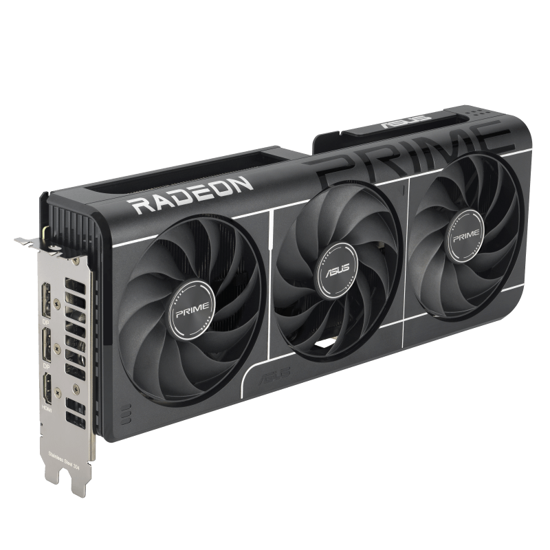 ASUS Prime Radeon RX 9060 XT O16G 3 FAN Črni Design
