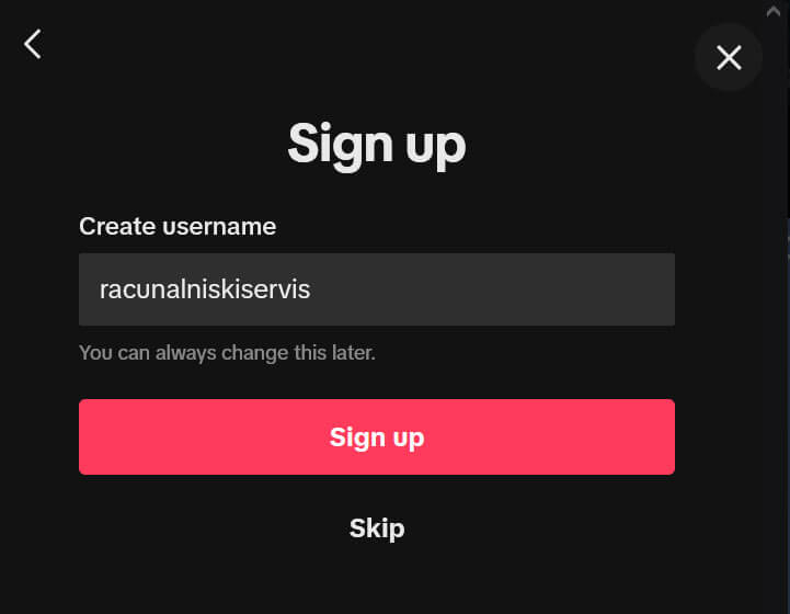 Izberite vašo uporabniško ime na Tiktok Izberite vašo uporabniško ime na Tiktok