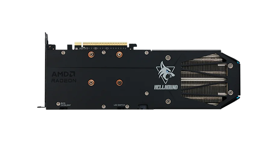 PowerColor Hellhound RX 9060 XT 16GB Backplate