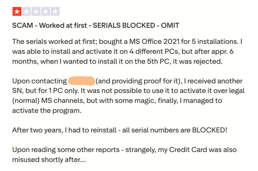 Nekdo ki je kupil spletni kljuc za microsoft office in ni deloval