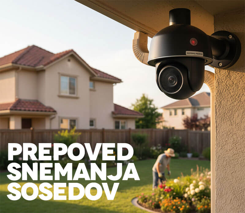 Strogo prepovedano je snemanje sosedov in njihove lastnine