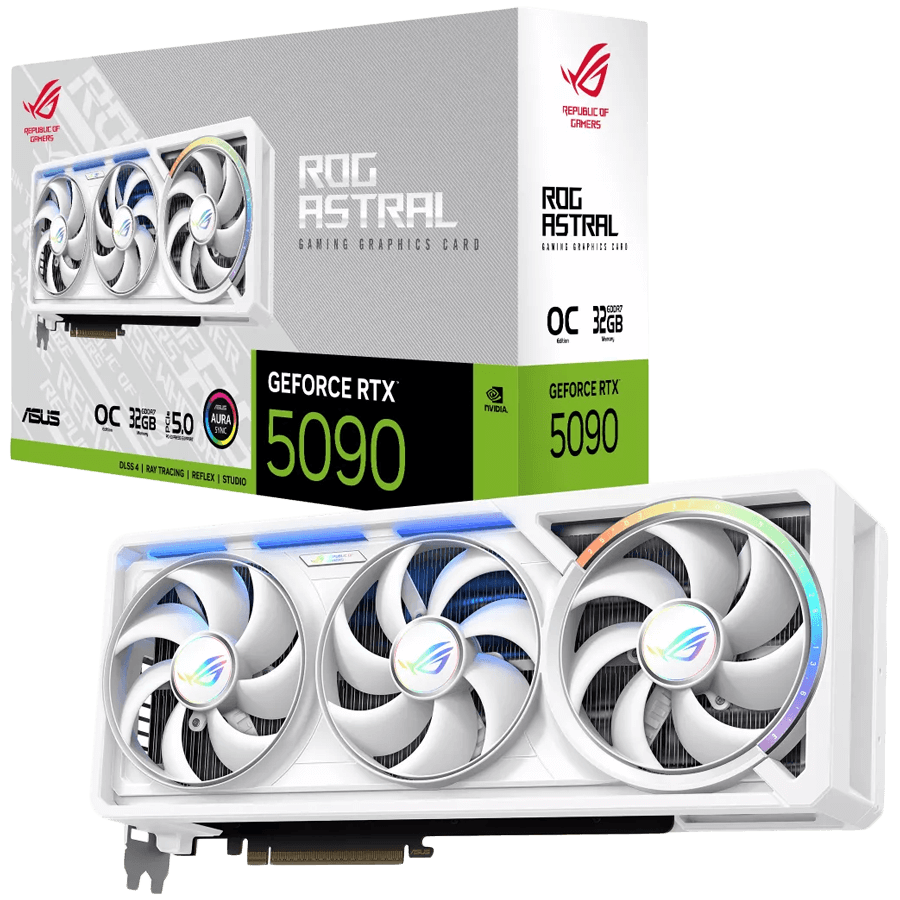 ASUS ROG Astral GeForce RTX 5090 White OC Edition 32GB GDDR7 (ROG-ASTRAL-RTX5090-O32G-WHITE) grafična kartica