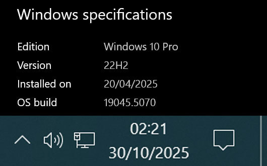 PC Agent še vedno uporablja windows 10 po end of life supportu