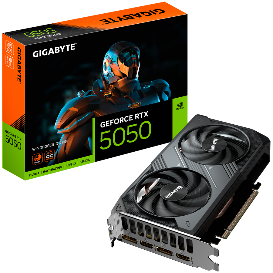 GIGABYTE Video Card NVidia GeForce RTX 5050 WINDFORCE OC 8G