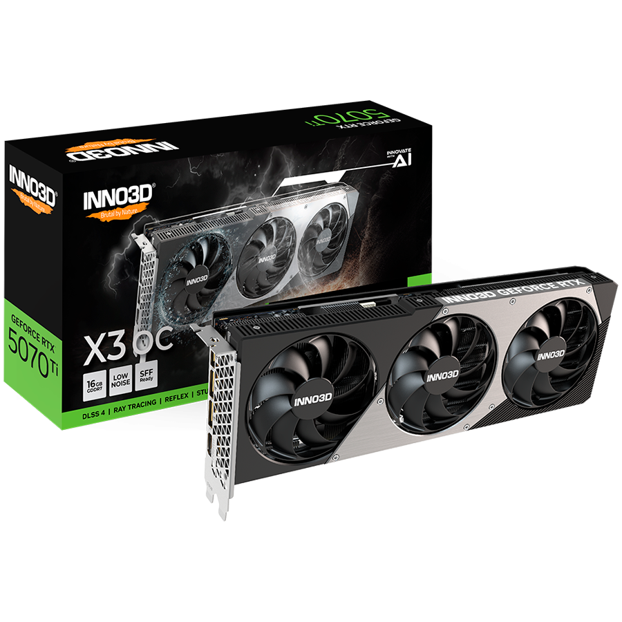 INNO3D GeForce RTX 5070 Ti X3 OC 16GB GDDR7 grafična kartica