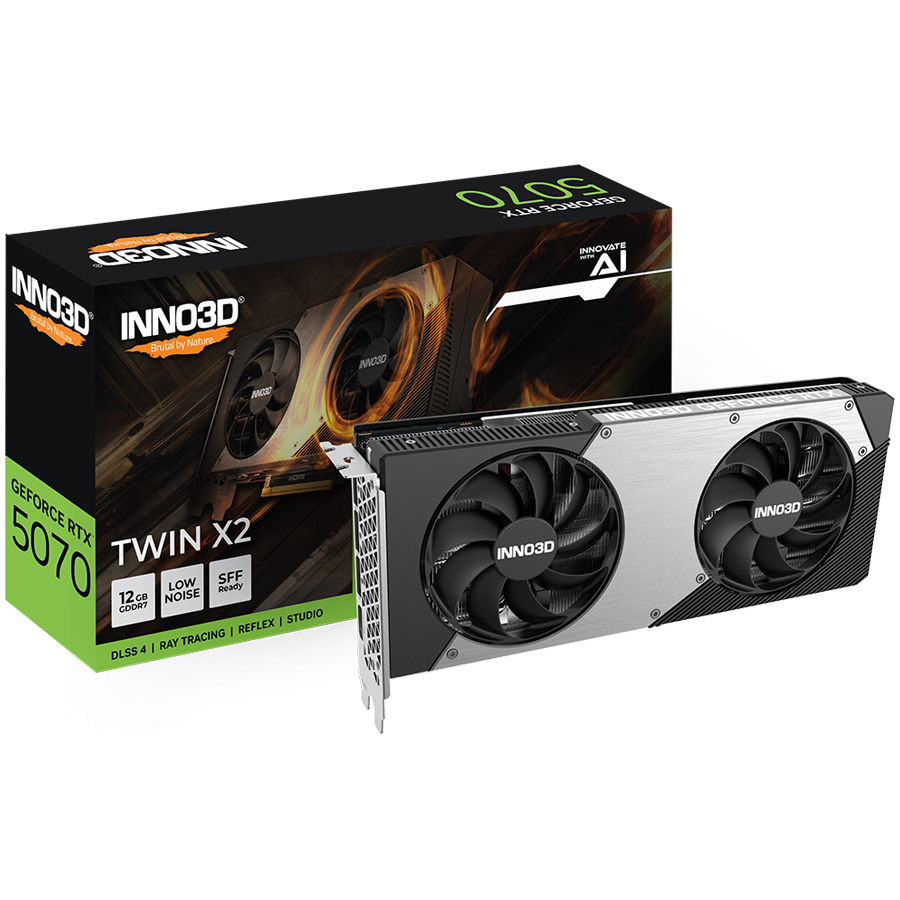 INNO3D GeForce RTX 5070 Twin X2 12GB GDDR7 grafična kartica
