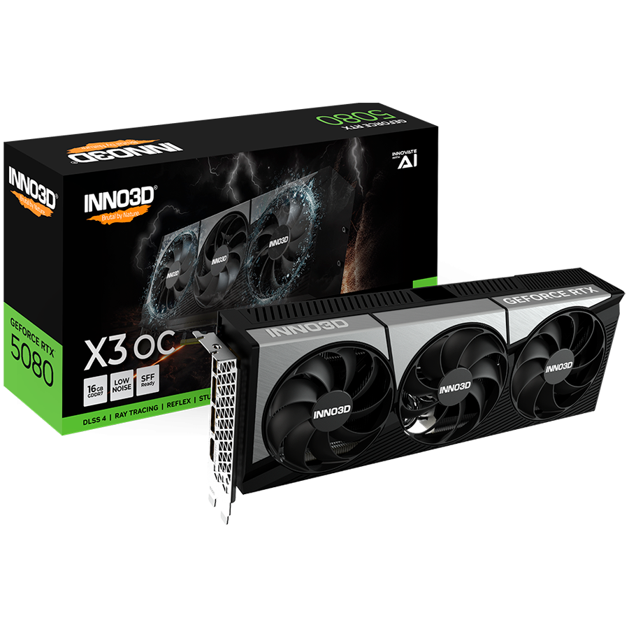 INNO3D GeForce RTX 5080 X3 OC 16GB GDDR7 grafična kartica