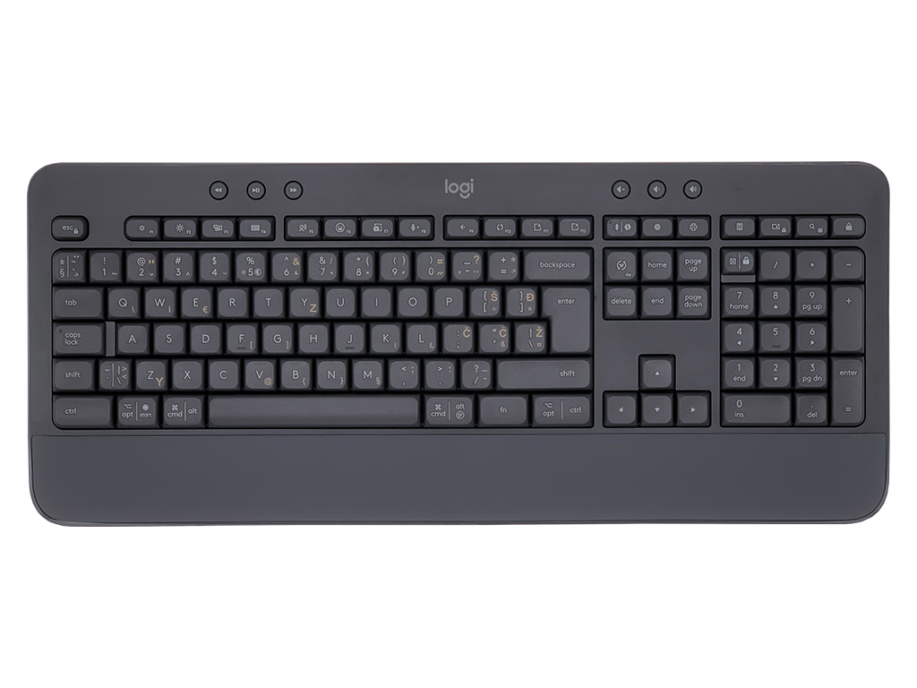 Logitech K650 Signature, Wireless, USB, grafitna, SLO g.