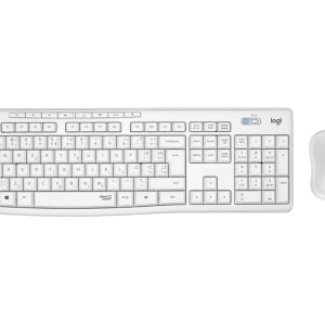 in miška Logitech MK295 Silent Wireless Combo, bela, SLO g.