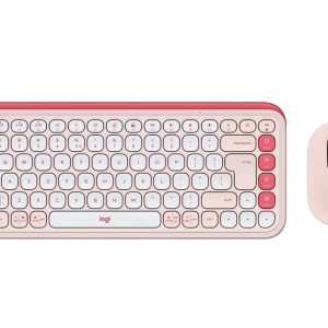 in miška Logitech POP Icon Combo, Bluetooth, roza, SLO g.