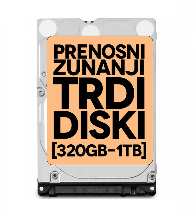 Zunanji Prenosni Trdi Diski [320GB 1TB] Refurbished